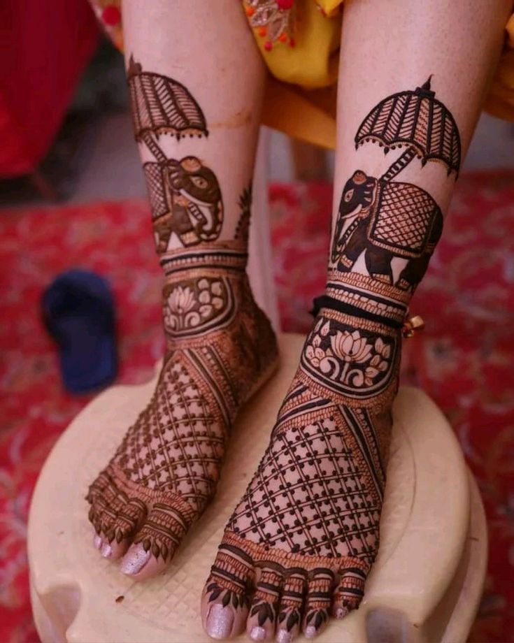 leg mehendi design