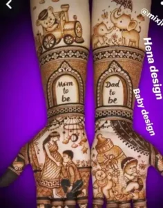 Mom To Be mehendi Designs