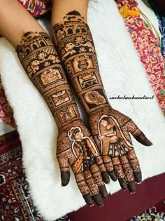 Latest Front Hand Bridal Mehendi Design​